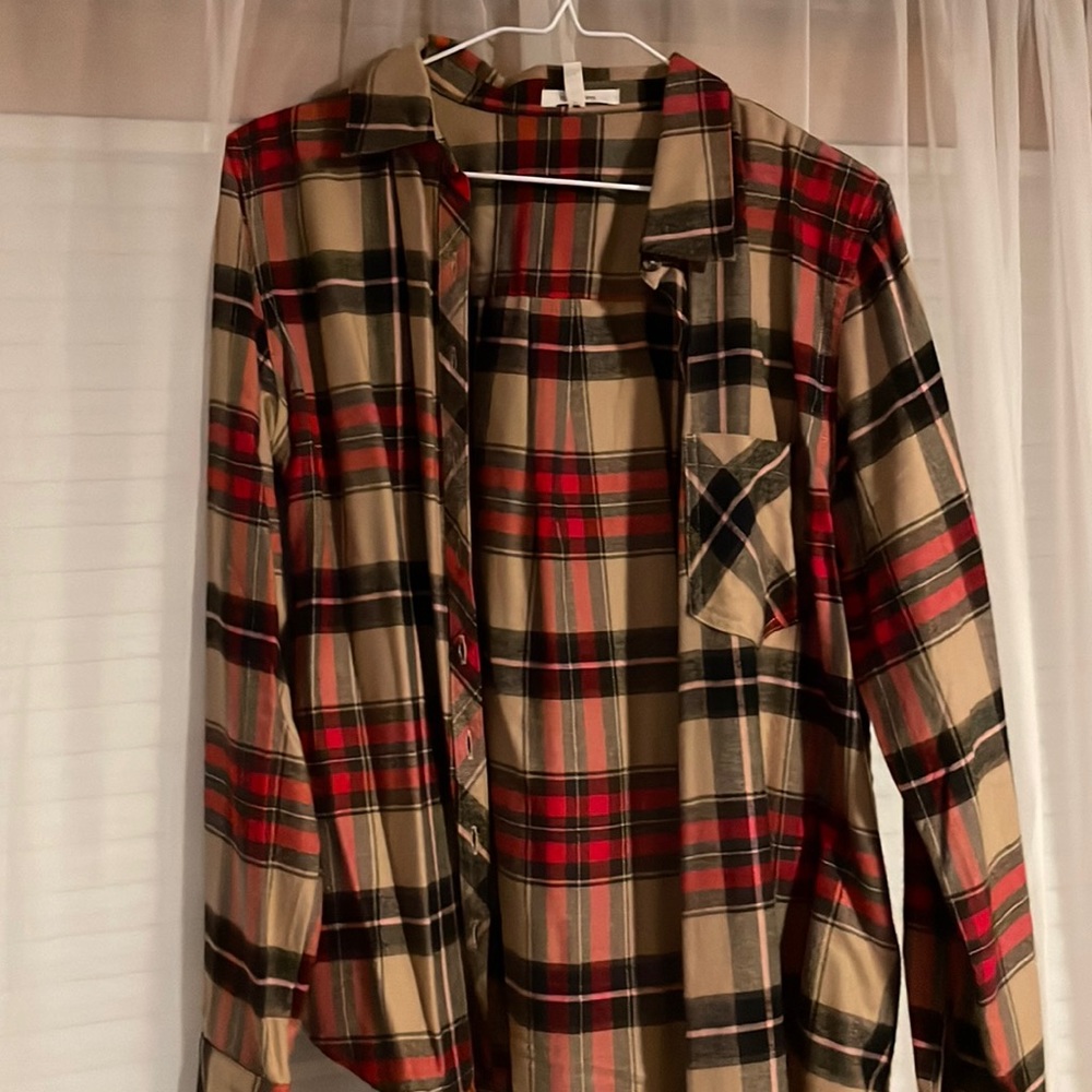 Plaid shirt, cozy and warm